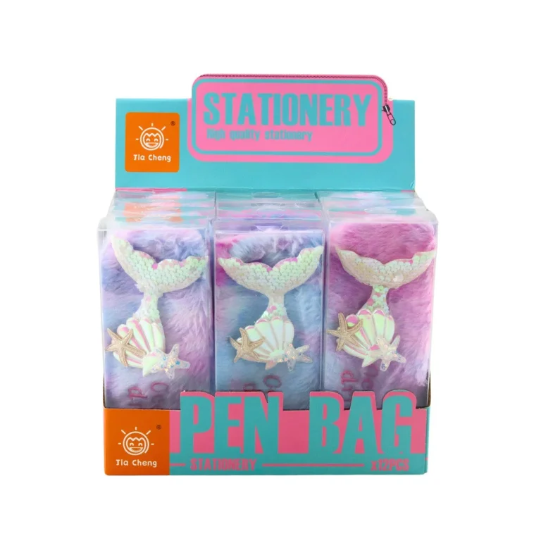 Plišana Pernica S Repom Sirene, šljokicama, Pastelni 3