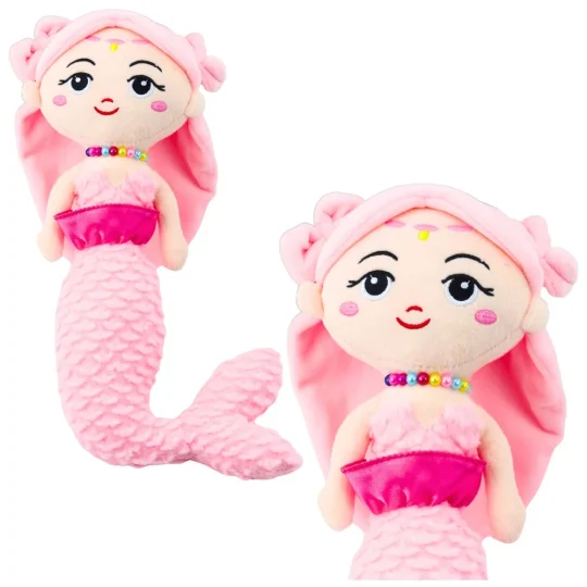 Plišana Sirena S Perlicama, Roza, 32 Cm 1