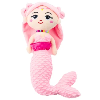 Plišana Sirena S Perlicama, Roza, 32 Cm 2