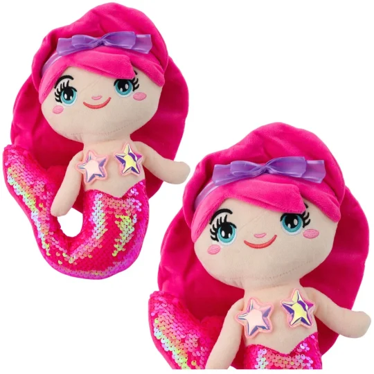Plišana Sirena S šljokicama 28 Cm, Ružičasta 1