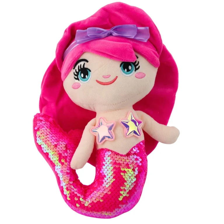 Plišana Sirena S šljokicama 28 Cm, Ružičasta 2