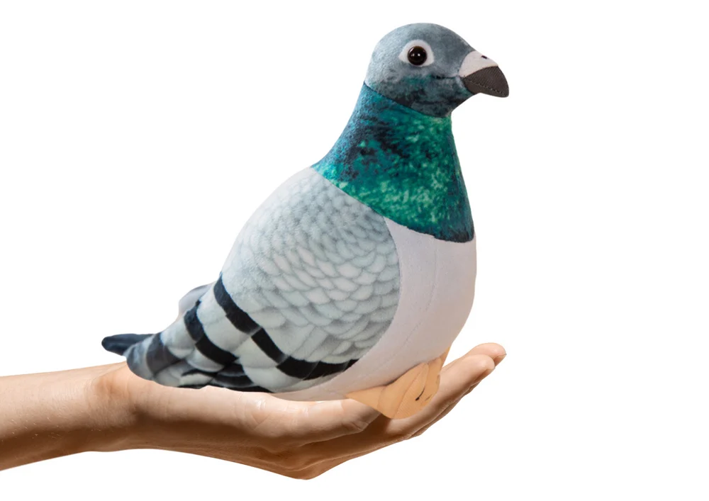 Plišani ćubasti Golub Sivi 20 Cm 1