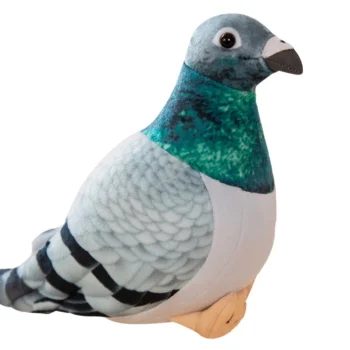 Plišani ćubasti Golub Sivi 20 Cm 2