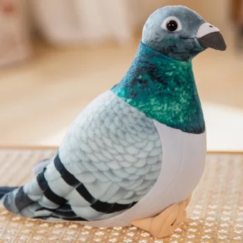 Plišani ćubasti Golub Sivi 20 Cm 3