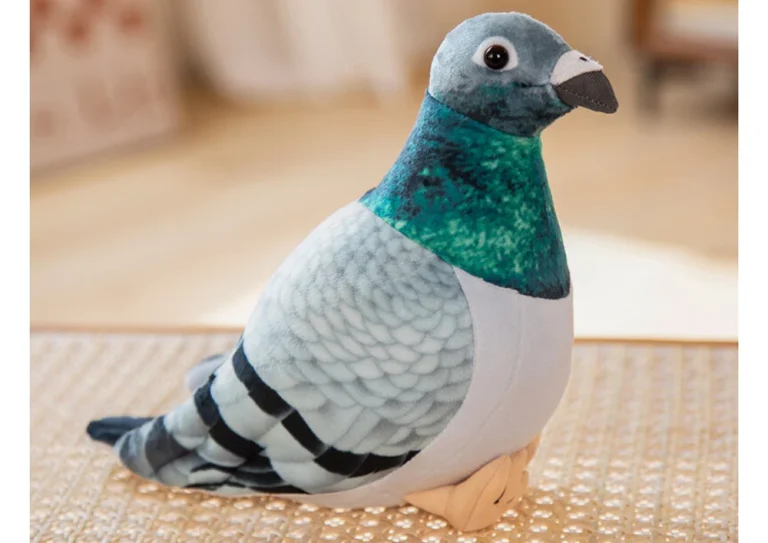 Plišani ćubasti Golub Sivi 20 Cm 3