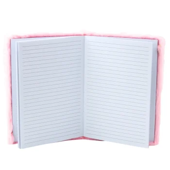 Plišani Notes S Crtama, Zvijezda I Konfeti, Ružičasti, A5 80 Listova 2