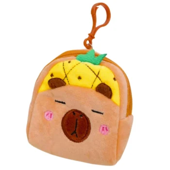 Plišani Novčanik Kapibara Ananas žuti 9,5 × 8 Cm 2
