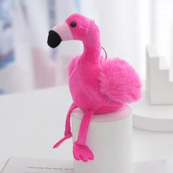 Plišani Privjesak Flamingo Pahuljasti Ružičasti 12 Cm 3