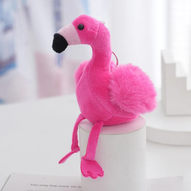 Plišani Privjesak Flamingo Pahuljasti Ružičasti 12 Cm 3