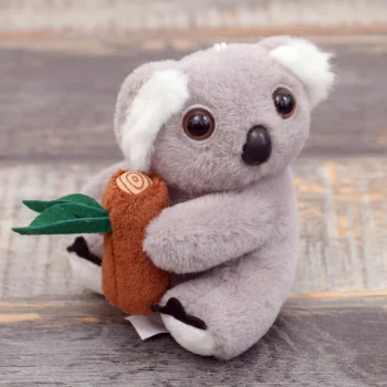 Plišani Privjesak Koala S Grančicom Zlatni Karabiner 12 Cm 2