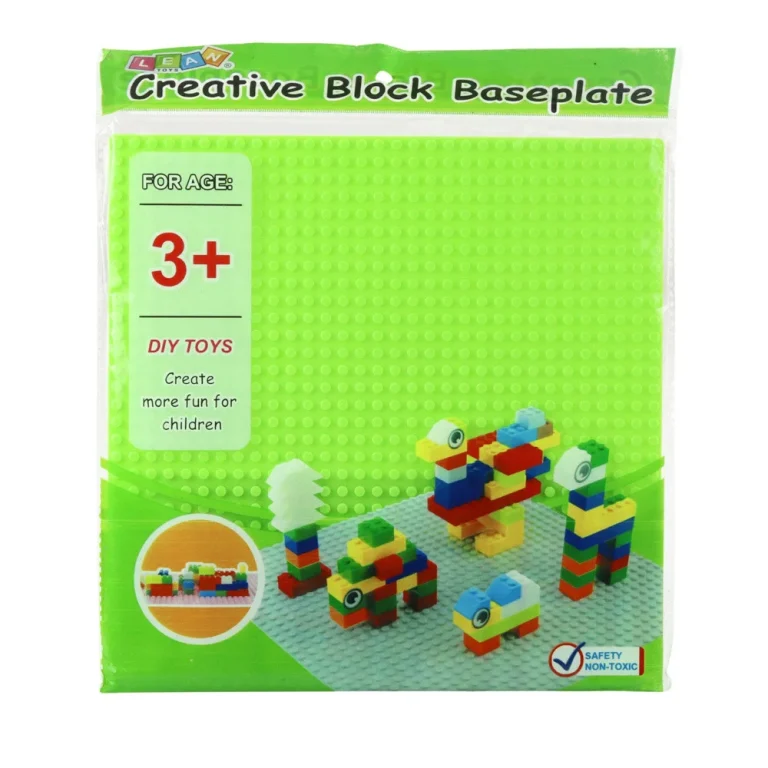 Ploča Za Građevinske Kocke Svijetlozelena 25,5 × 25,5 Cm 3
