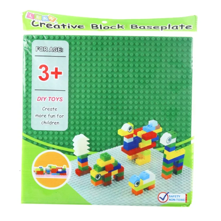 Ploča Za Građevinske Kocke Tamnozelena 25,5 × 25,5 Cm 3
