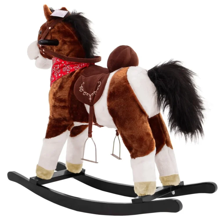 Plušani Konj Za Ljuljanje Tamnosmeđi Sa Zvukom 2