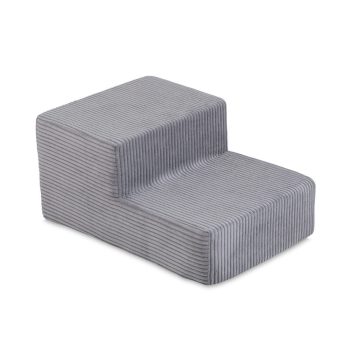 Plush Nest Igralište Suhi Bazen 90x30 + Stepenica (+200 Loptica: Biserna, Srebrna, Svijetloplava), Siva, Vrhunski C 6