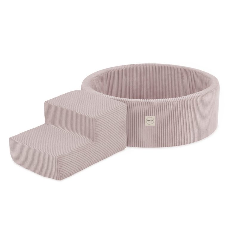 Plush Nest Igralište Suhi Bazen + Kamen Za Stepenice (+200 Loptica: Biserne, Zlatne, Biserno Svijetlo Ružičaste), Svijetle P 4