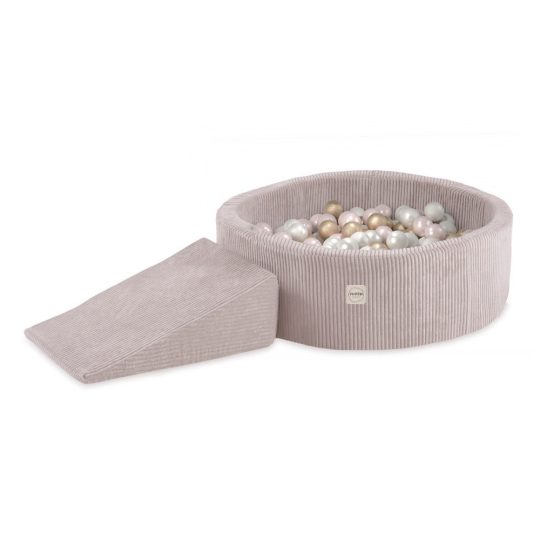 Plush Nest Igralište Suhi Bazen + Trokut (+200 Loptica: Biserne, Zlatne, Biserno Svijetlo Ružičaste), Svijetlo Ružičaste, P 1