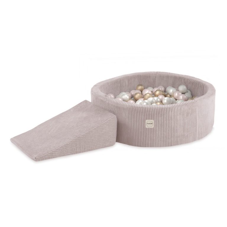 Plush Nest Igralište Suhi Bazen + Trokut (+200 Loptica: Biserne, Zlatne, Biserno Svijetlo Ružičaste), Svijetlo Ružičaste, P 1
