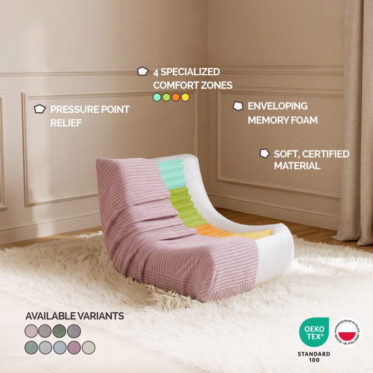 Plush Nest Mooni Mini Ergonomska Dječja Ležaljka, Bež, Vrhunski šenil 2