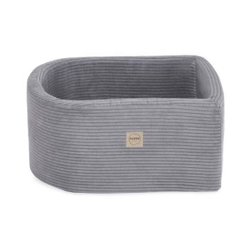 Plush Nest Mini Igralište (+bazen I 100 Loptica), Sivo, Vrhunski Kord (biserna I Srebrna) 6