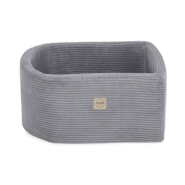 Plush Nest Mini Igralište (+bazen I 100 Loptica), Sivo, Vrhunski Kord (biserna I Srebrna) 6