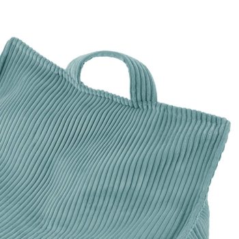 Plush Nest Puffy Square Fotelja, 77x67x50, Plava, Vrhunski Kord 4