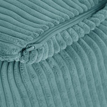 Plush Nest Puffy Square Fotelja, 77x67x50, Plava, Vrhunski Kord 6