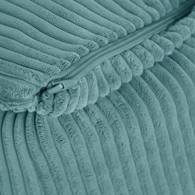 Plush Nest Puffy Square Fotelja, 77x67x50, Plava, Vrhunski Kord 6