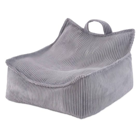 Plush Nest Puffy Square Fotelja, 77x67x50, Siva, Korduroj 1
