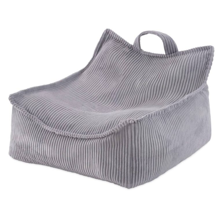 Plush Nest Puffy Square Fotelja, 77x67x50, Siva, Korduroj 1