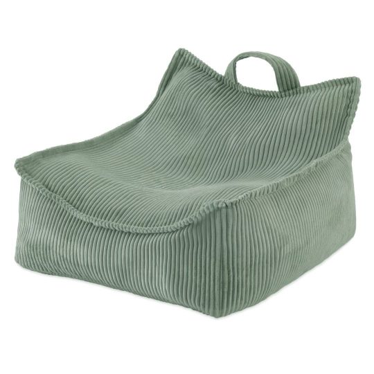 Plush Nest Puffy Square Fotelja, 77x67x50, Zelena, Korduroj 1