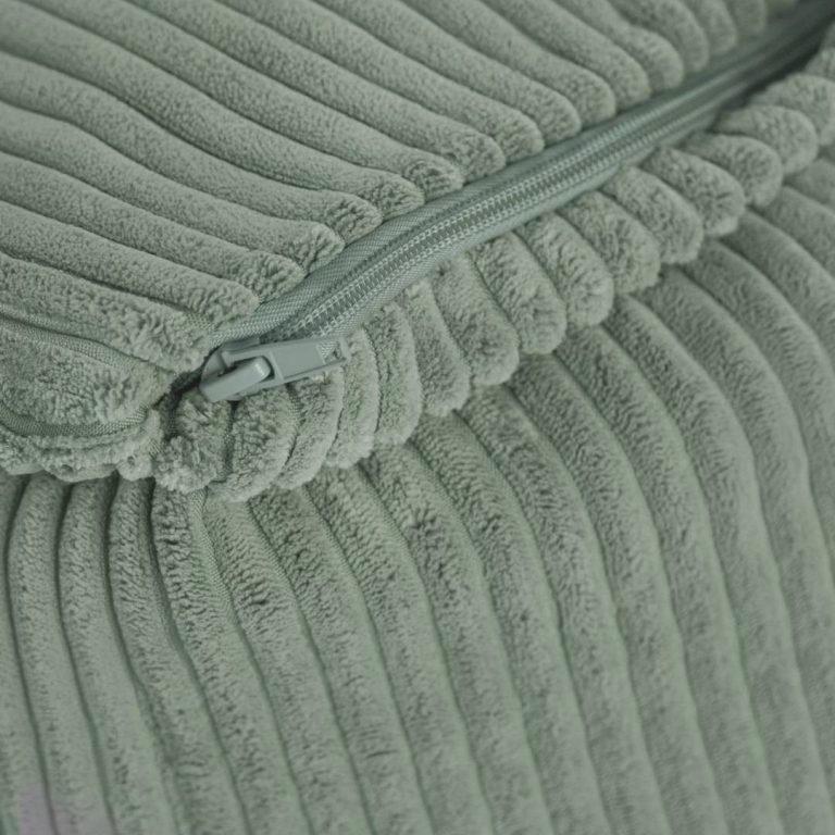 Plush Nest Puffy Square Fotelja, 77x67x50, Zelena, Korduroj 5