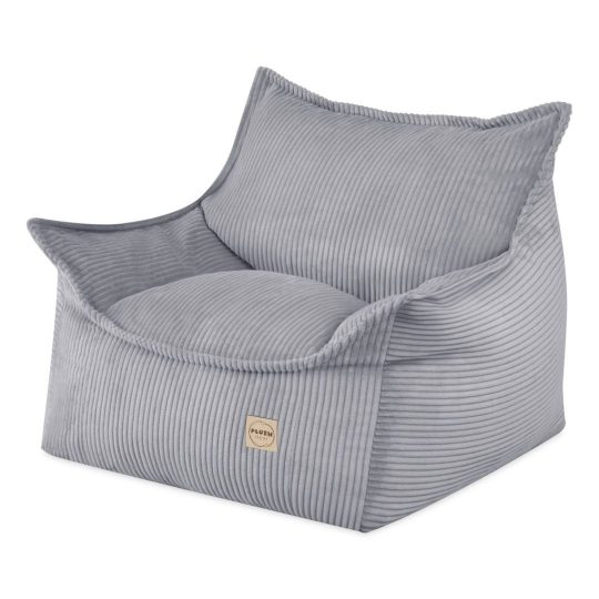 Plush Nest Roya Dječja Fotelja, Siva, Vrhunski Kord 1