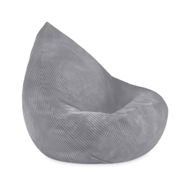 Plush Nest Sako Vrećasta Fotelja, Siva, Vrhunski Kord, Veličina S (85x80x75) 7