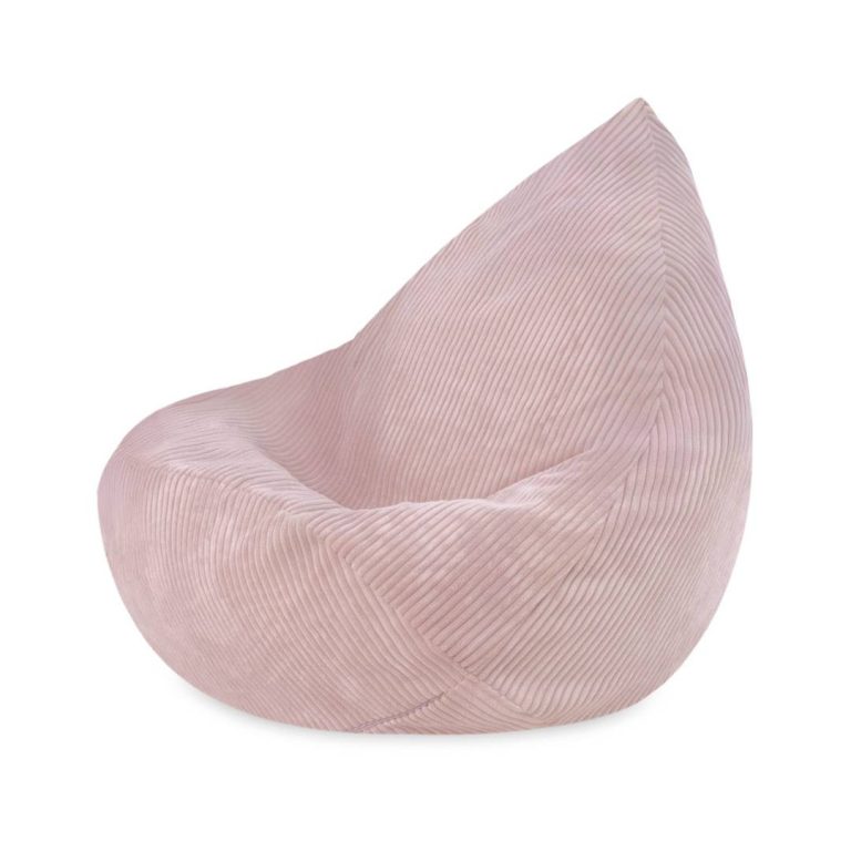 Plush Nest Sako Vrećasta Fotelja, Svijetlo Ružičasta, Vrhunski Kord, Veličina S (85x80x75) 4