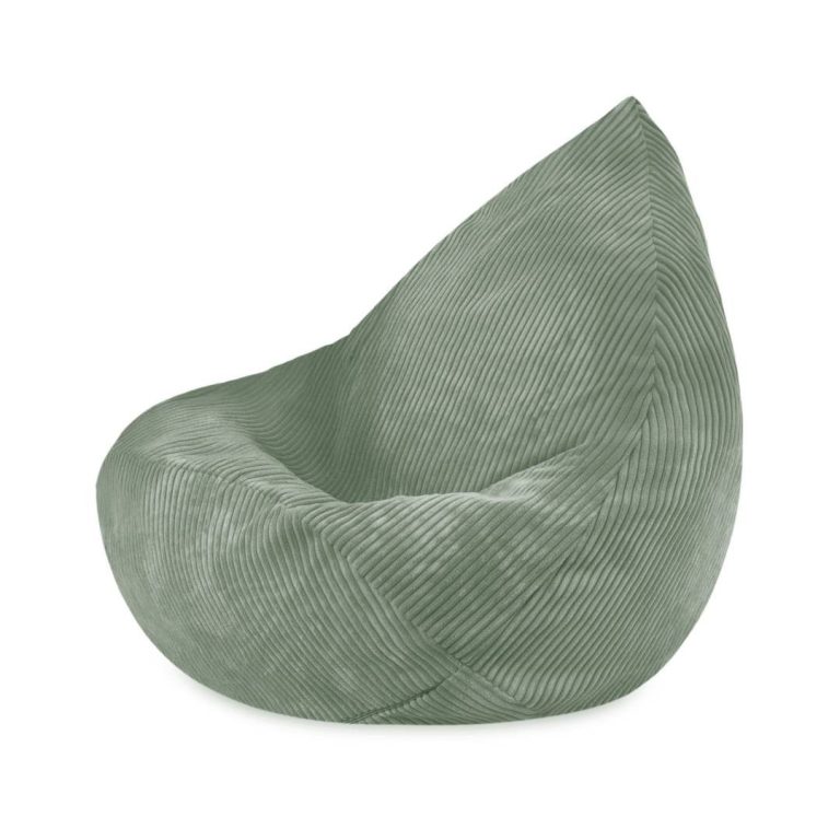 Plush Nest Sako Vrećasta Fotelja, Zelena, Vrhunski Kord, Veličina S (85x80x75) 4