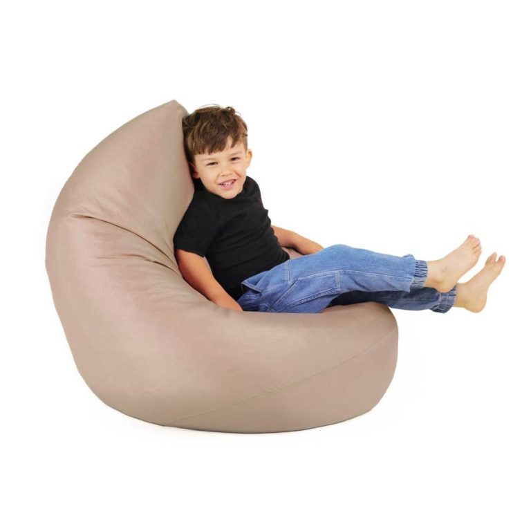 Plush Nest Sako Vrećasta Stolica, Bež, Vanjska, Vodootporna, Veličina S 3