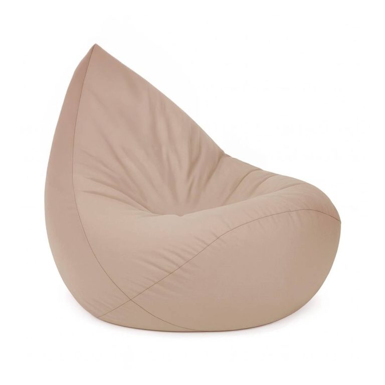 Plush Nest Sako Vrećasta Stolica, Bež, Vanjska, Vodootporna, Veličina S 7