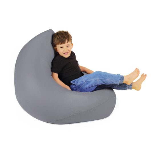 Plush Nest Sako Vrećasta Stolica, Siva, Vanjska, Vodootporna, Veličina S 1