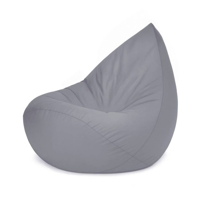 Plush Nest Sako Vrećasta Stolica, Siva, Vanjska, Vodootporna, Veličina S 6