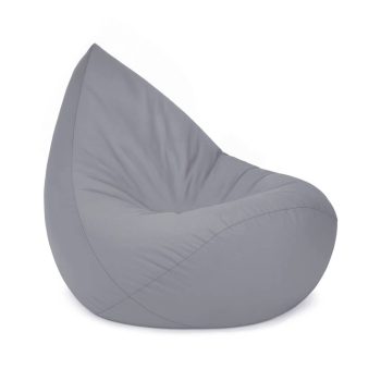 Plush Nest Sako Vrećasta Stolica, Siva, Vanjska, Vodootporna, Veličina S 7