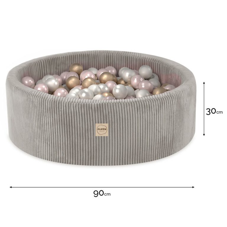 Plush Nest Suhi Bazen, 90x30 Cm, Okrugli, Bež, Debeli Kord 9