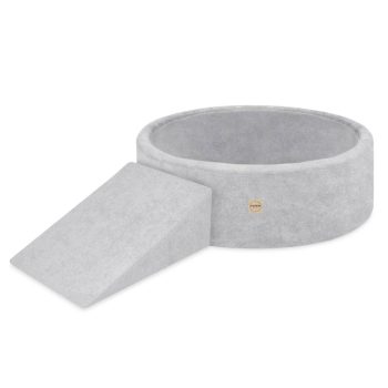 Plush Nest Suhi Bazen Za Igralište 90x30 S Trokutom (+200 Loptica: Biserne, Srebrne), Siva, Vrhunski Chenil 6