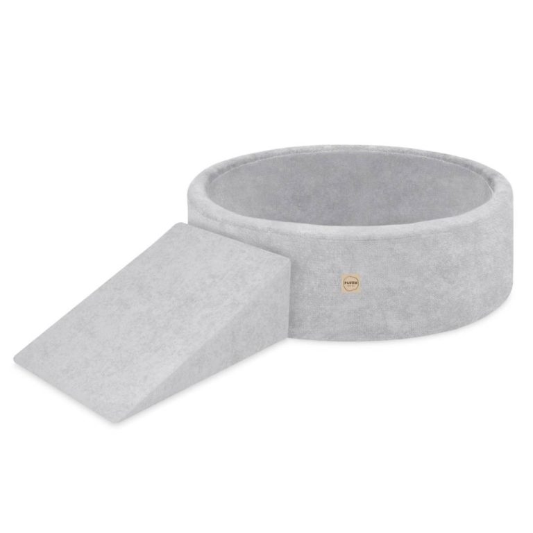 Plush Nest Suhi Bazen Za Igralište 90x30 S Trokutom (+200 Loptica: Biserne, Srebrne), Siva, Vrhunski Chenil 6