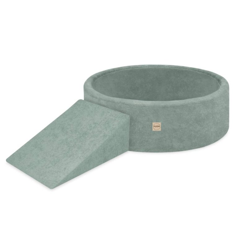 Plush Nest Suhi Bazen Za Igralište 90x30 S Trokutom (+200 Loptica: Biserne, Zlatne, Mint), Zelene, Vrhunski C 6