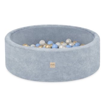Plush Nest Suhi Bazen Za Igralište 90x30 S Trokutom (+200 Loptica: Biserne, Zlatne, Svijetloplave), Plave, Prem 8