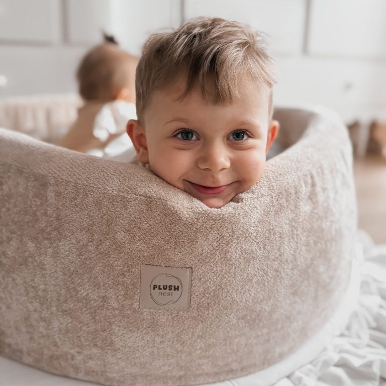 Plush Nest Suhi Bazen Za Igralište 90x30 Sa Stepenicom (+200 Loptica: Biserne, Srebrne), Siva, Vrhunski šenil 3
