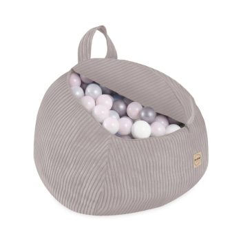 Plush Nest Vrećica Za Pohranu Igračaka I Plišanih Igračaka, Dječji Puf, Bež, Vrhunski Kord, Mini 6