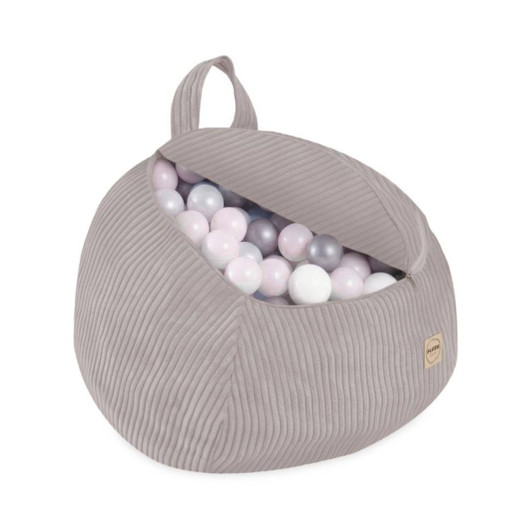 Plush Nest Vrećica Za Pohranu Igračaka I Plišanih Igračaka, Dječji Puf, Bež, Vrhunski Kord, Mini 6