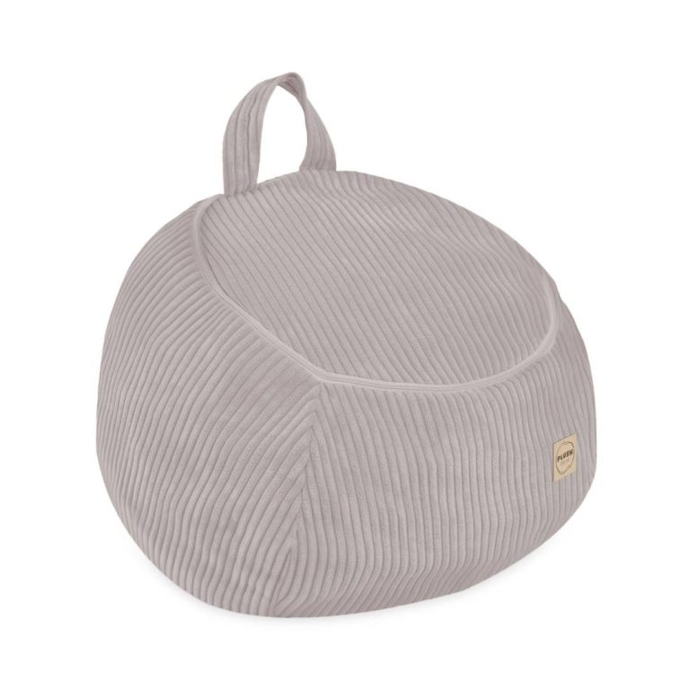 Plush Nest Vrećica Za Pohranu Igračaka I Plišanih Igračaka, Dječji Puf, Bež, Vrhunski Kord, Mini 7