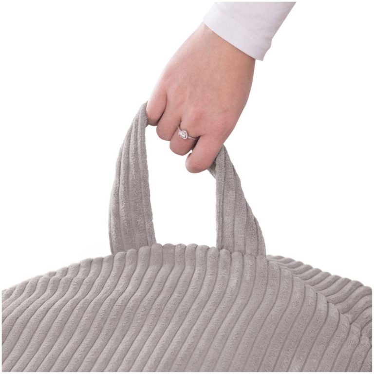 Plush Nest Vrećica Za Pohranu Igračaka I Plišanih Igračaka, Dječji Puf, Bež, Vrhunski Kord, Mini 9